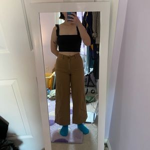 Brown h&m wide leg pants